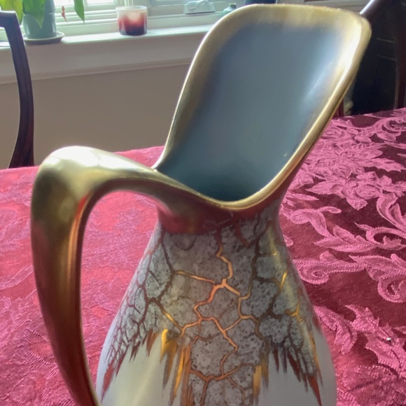 Dumler Breiden Höhr Gold Crackle Glaze Pitcher - Picture 5 of 8